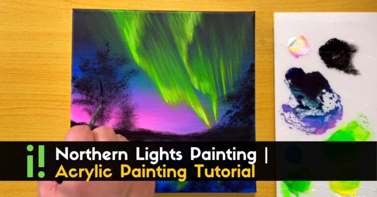 Northern Lights Painting Acrylic Painting Tutorial Step By Step