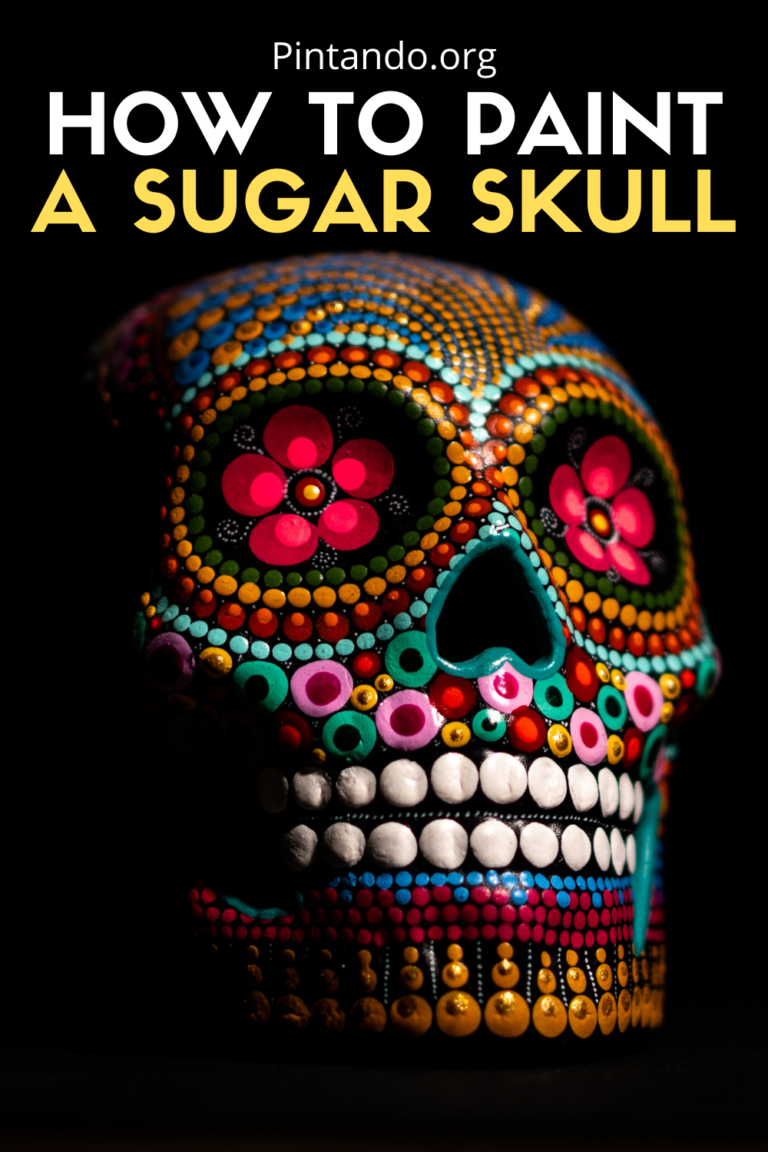 Dotted Sugar Skull How to paint a sugar skull