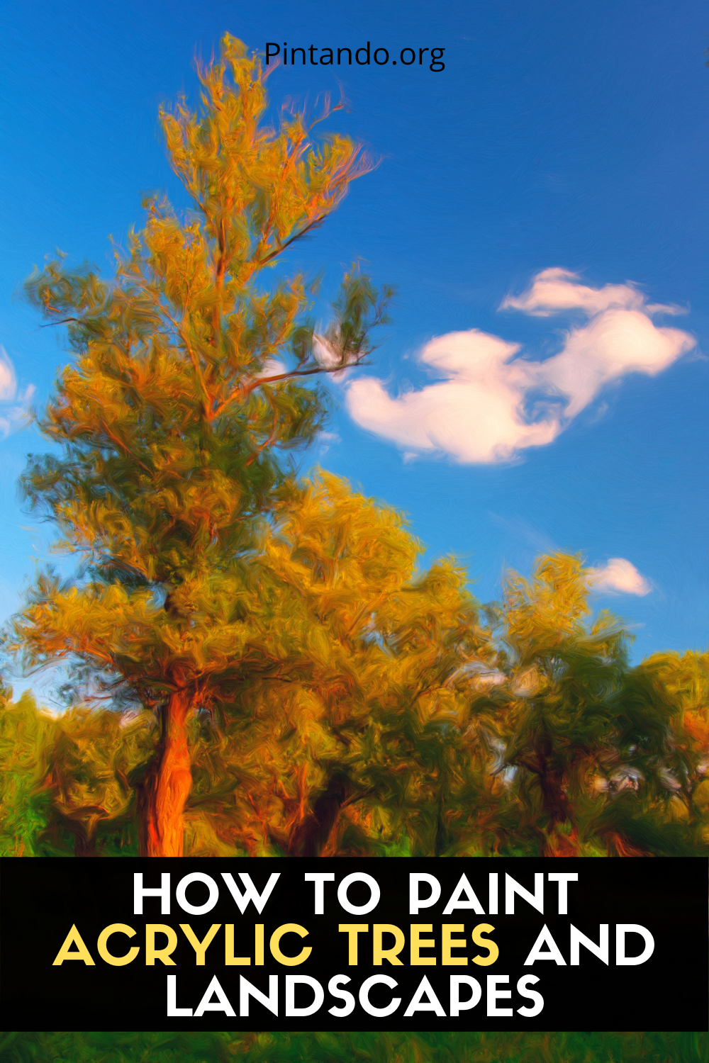 HOW TO PAINT ACRYLIC TREES AND LANDSCAPES (1)