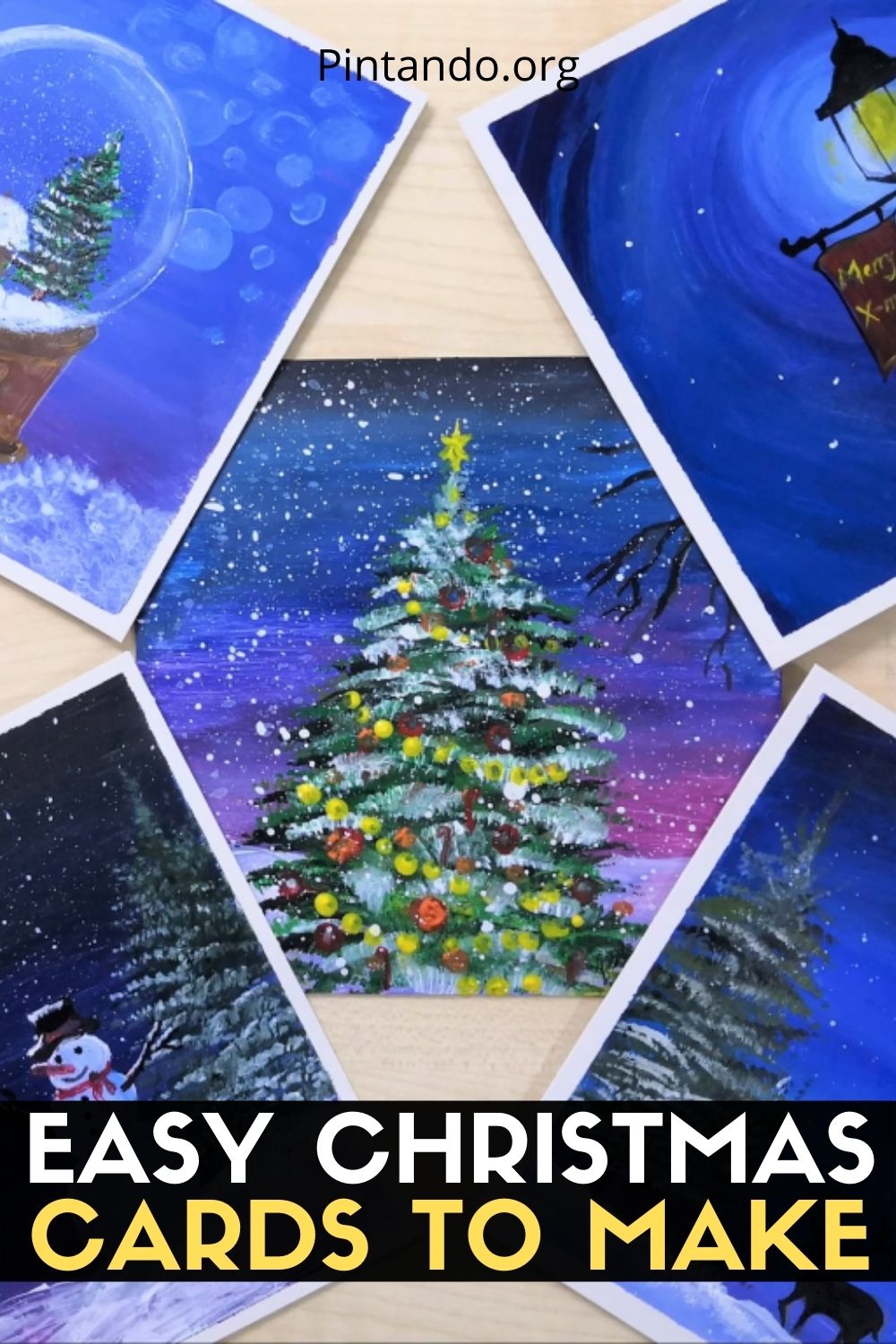 EASY CHRISTMAS CARDS TO MAKE