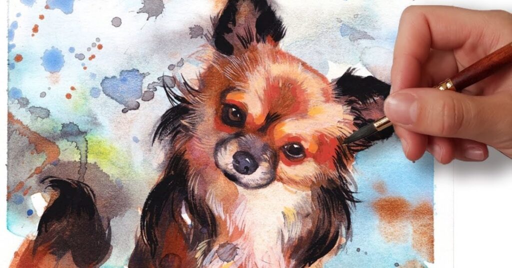 HOW TO PAINT A DOG PORTRAIT IN 6 STEPS! (1)
