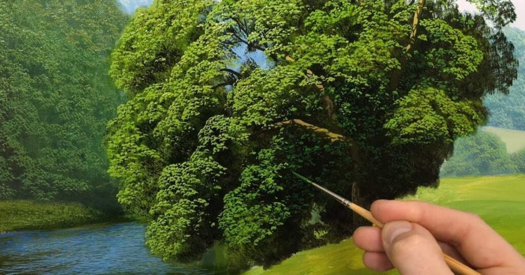How to Paint Tree Details Oil painting