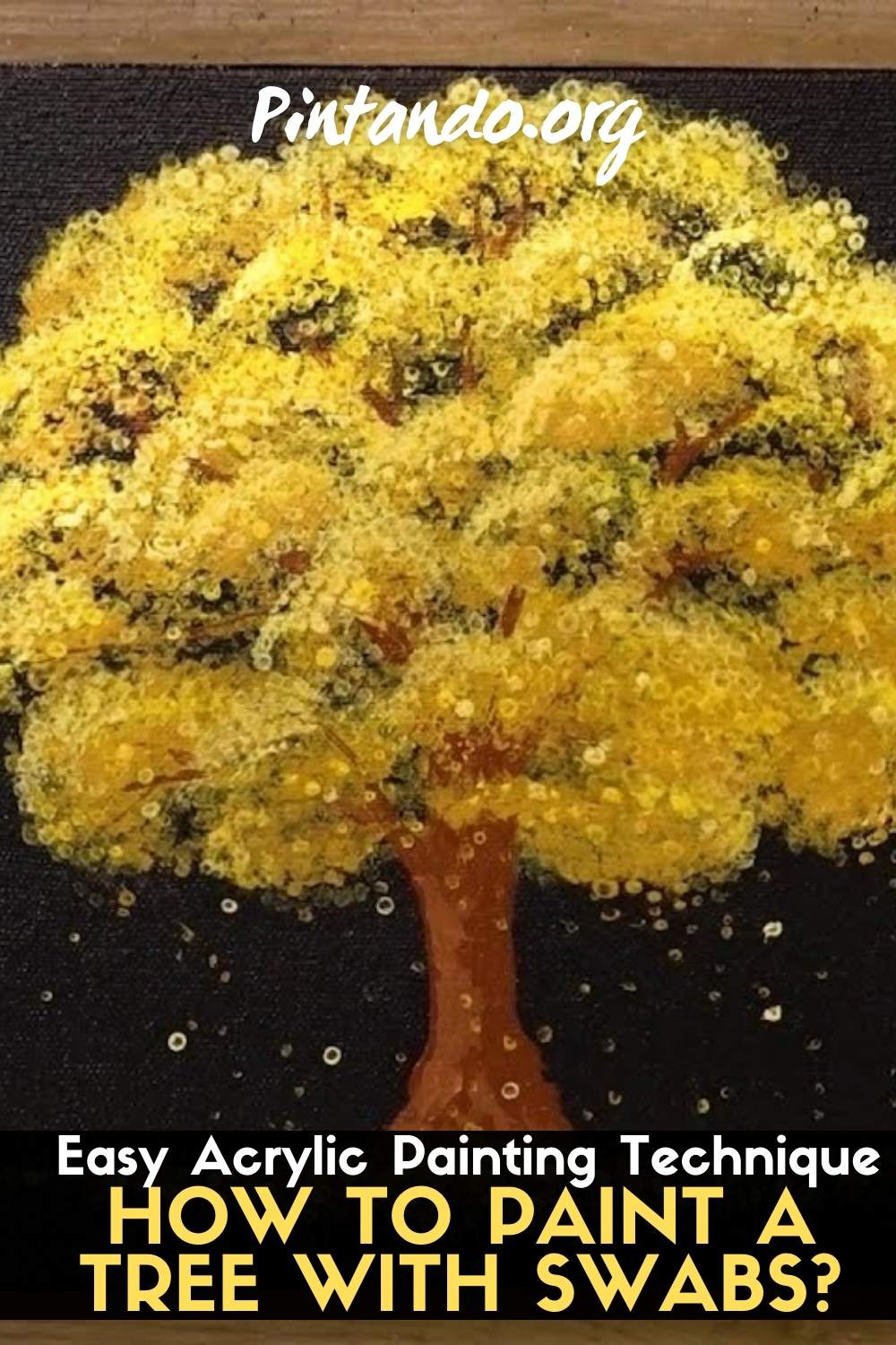 _How to paint a tree with swabs Easy Acrylic Painting Technique (3)