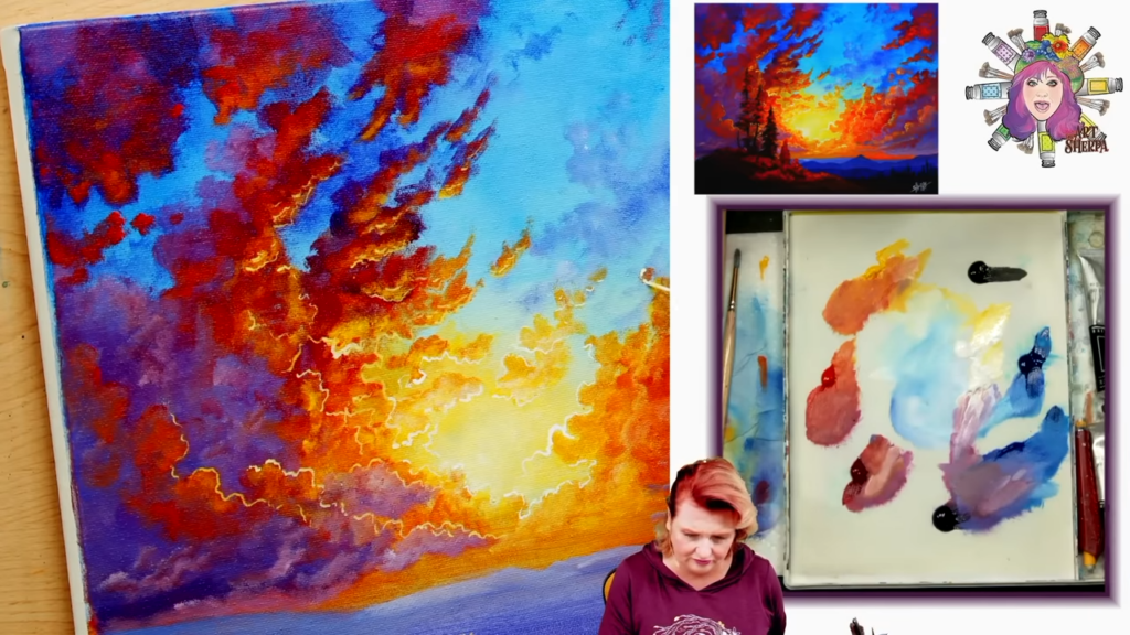 Sunset Splendor: Paint It Yourself! - Pintando.org