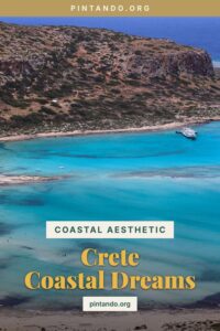 The turquoise Balos lagoon in Crete with pale pink sand, the classic Greek island coastal aesthetic.