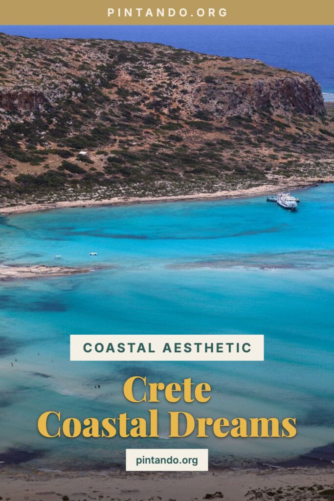 The turquoise Balos lagoon in Crete with pale pink sand, the classic Greek island coastal aesthetic.